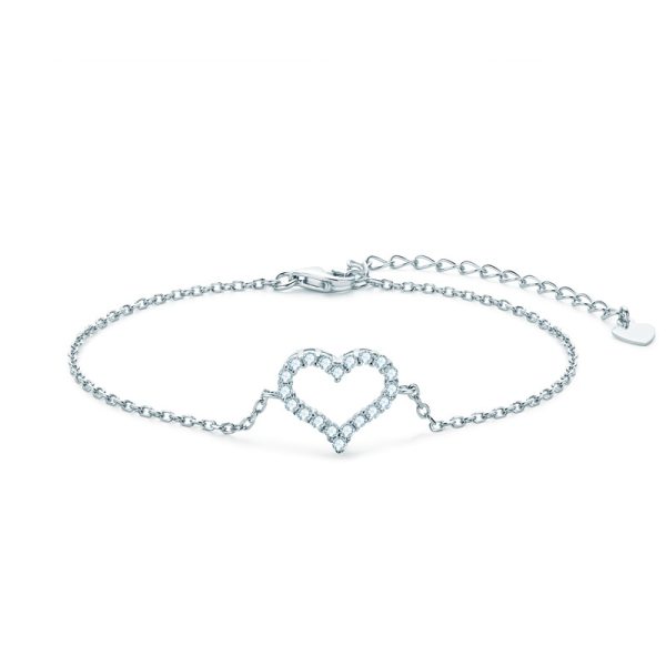 Four-Prong Moissanite Bracelet | S925 Sterling Silver-01