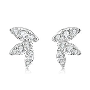 S925 Sterling Silver Leaf Stud Earrings-04