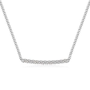 Fashionable Luxe Smile Necklace with Moissanite -04