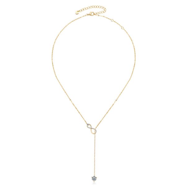 Moissanite Wireless Symbol Tassel Pendant-03