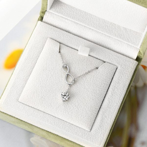Moissanite Wireless Symbol Tassel Pendant-02